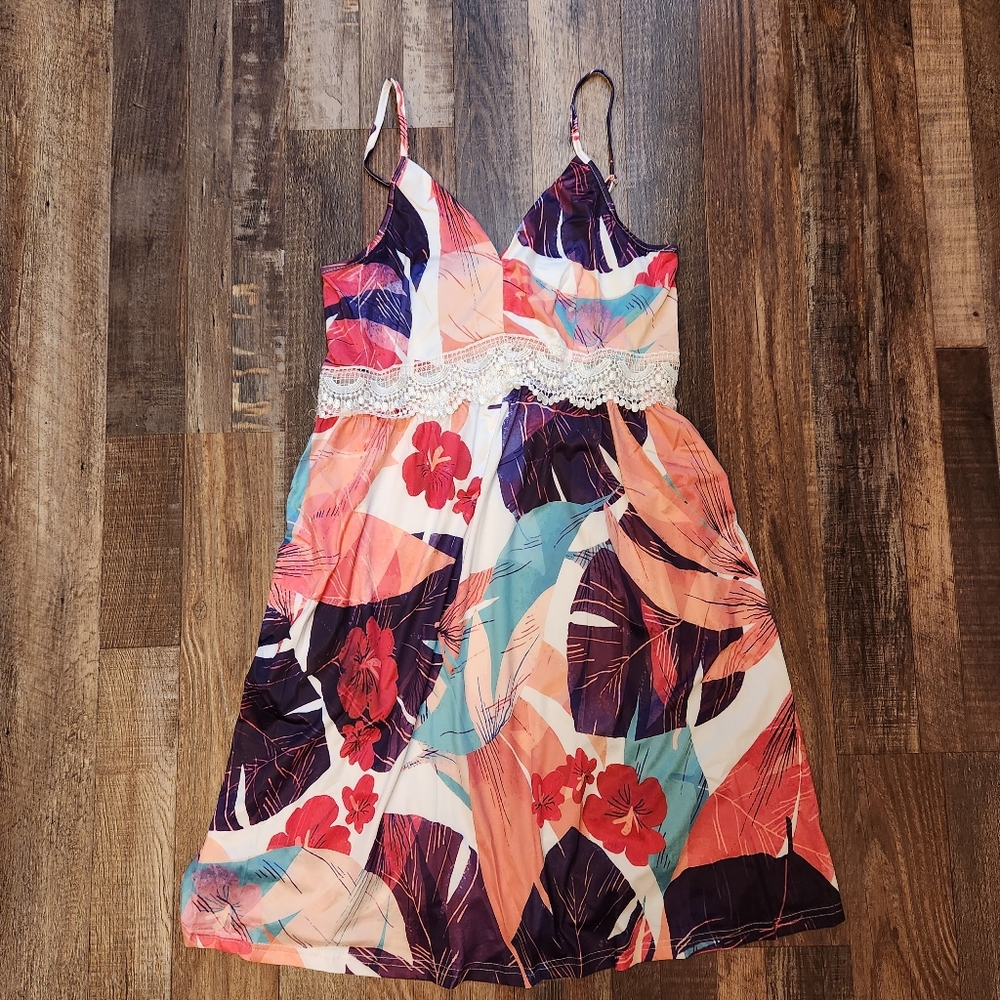 LAISHEN Floral Spaghetti Strap Dress - Picture 4 of 5